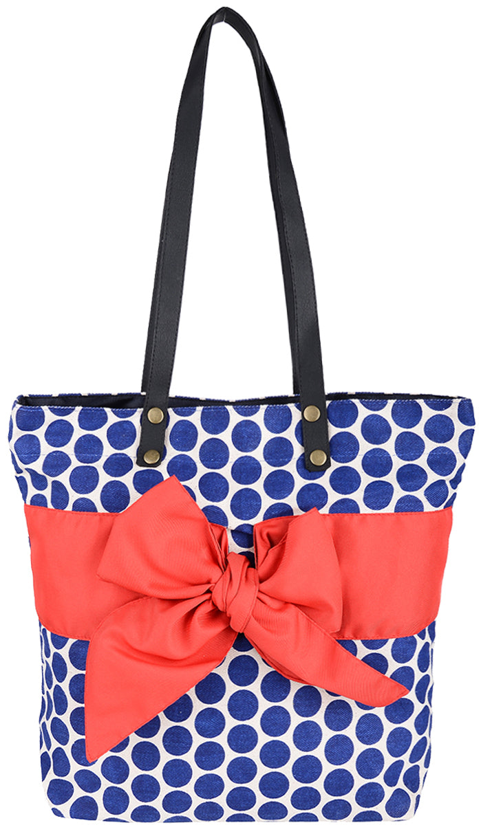 Cute_BIG_Blue_Dots_RED_BOW_Canvas_Shopper_killer_kirscheQDBjTuuzqIKpa