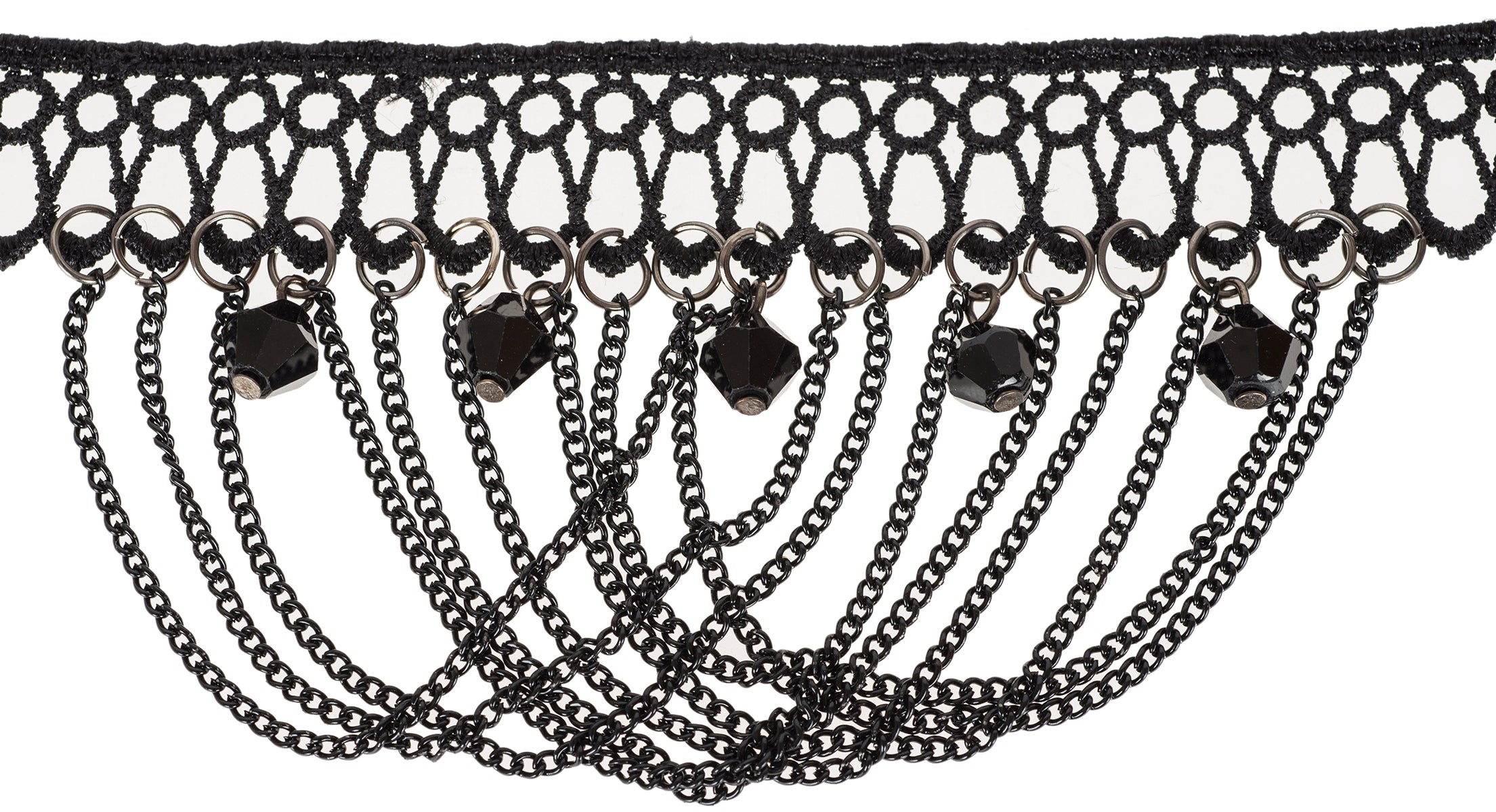 Cute_Black_DEBBY_LACE_Pearls_ORNAMENT_Crochet_Halsband__CHOKER1