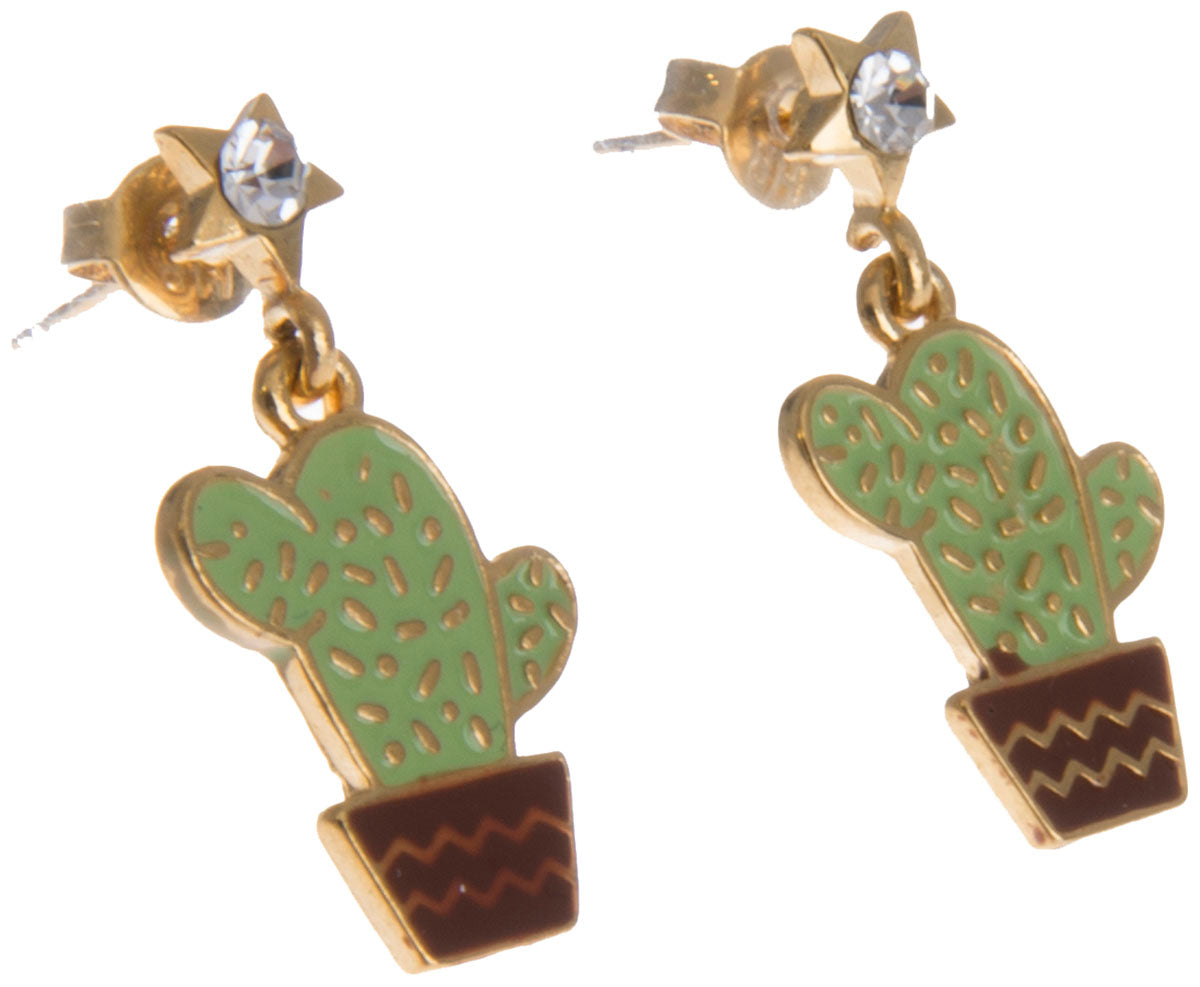 Cute_CACTUS_Vintage_KAKTUS_Sternchen_Glitzerstein_OHRSTECKER-2