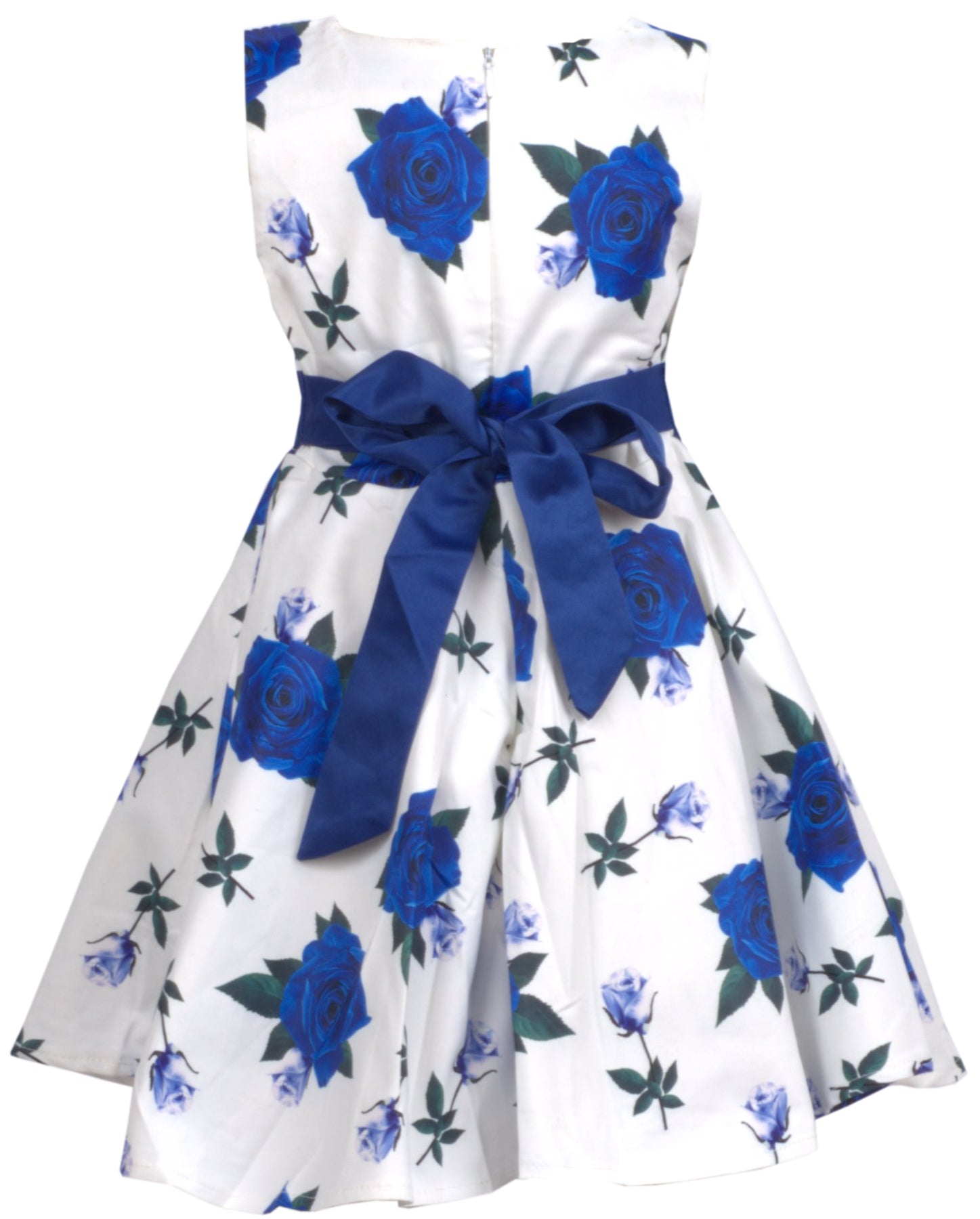 Cute_ENJA_ROSE_50s__FLORAL_Traeger_PETTICOAT_Kinder_SWING_DRESS_Kleid_Blau-2
