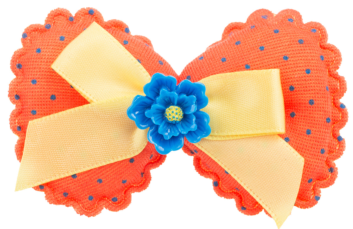 Cute_FLOWER_Bluete_Polka_Dot_SCHLEIFE_Bow_HAARSPANGEOJnGnoWtrYorI