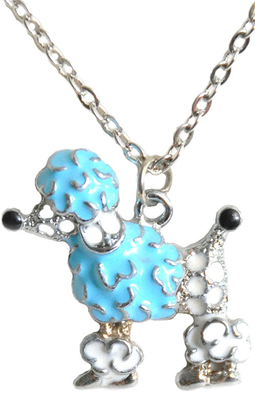 Cute_Fifties_POODLE_Pudel_Retro_HALSKETTE_blau