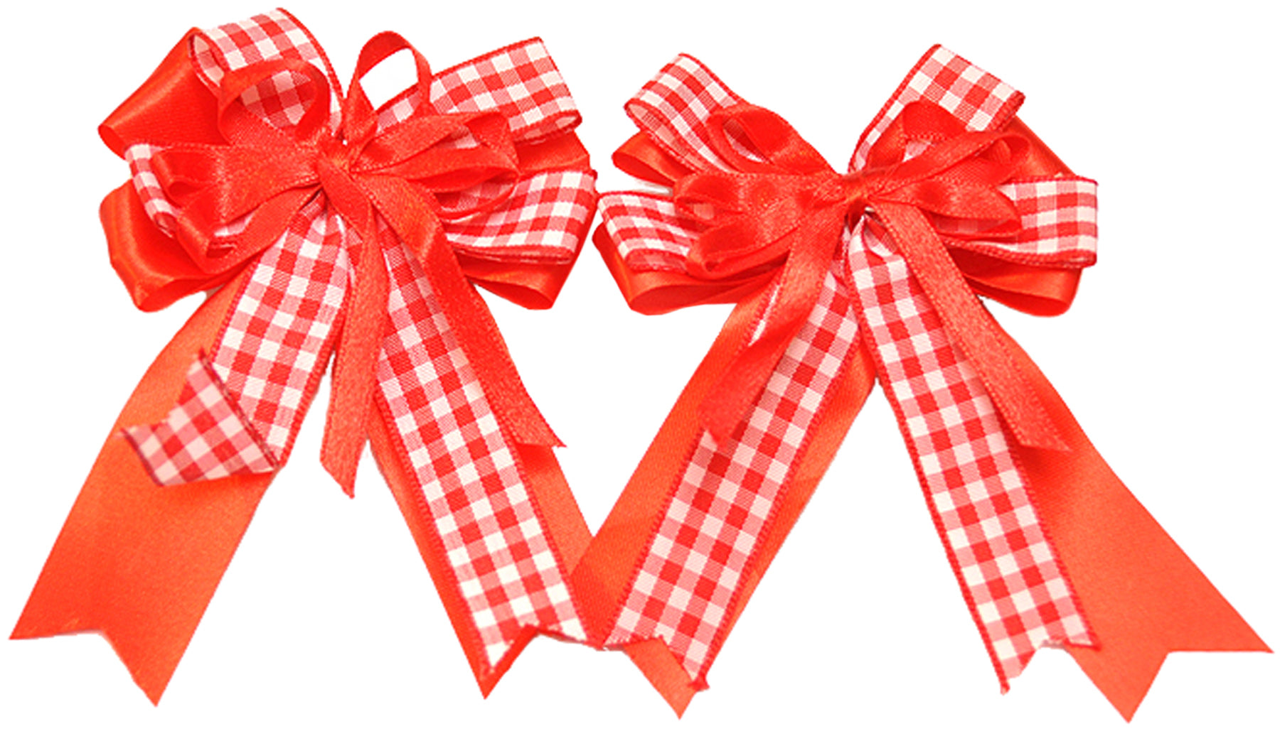 Cute_GINGHAM_Double_BOW_Doppelschleifen_HAARSPANGEN_-_1_Paar_-_Rot-Weiss_killer_kirschec76v0Kbz5WZud