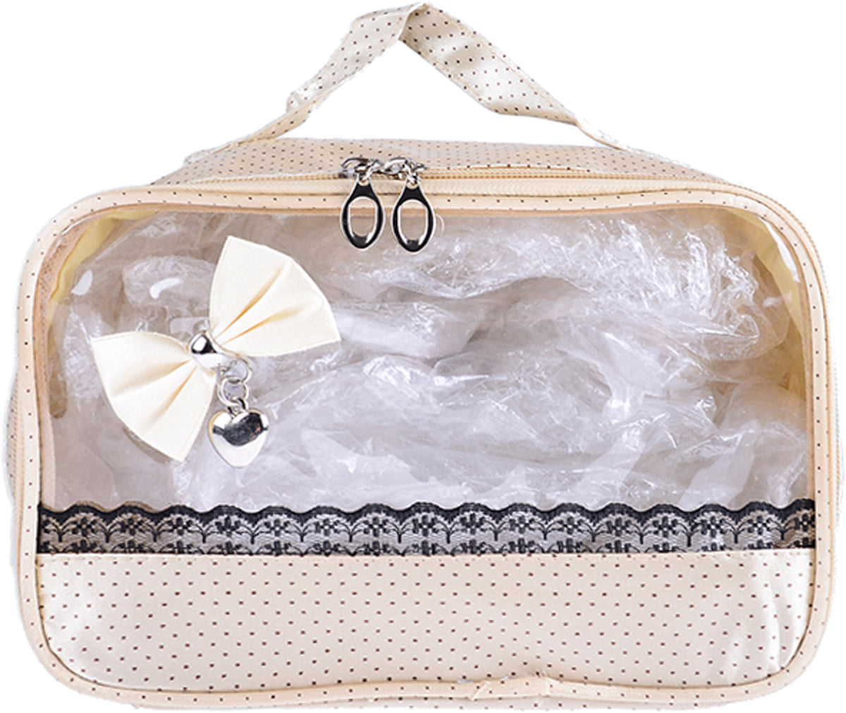 Cute_POLKA_DOTS_BOW_Lace_Spitzen_Kosmetik_Tasche_killer_kirsche_weiss