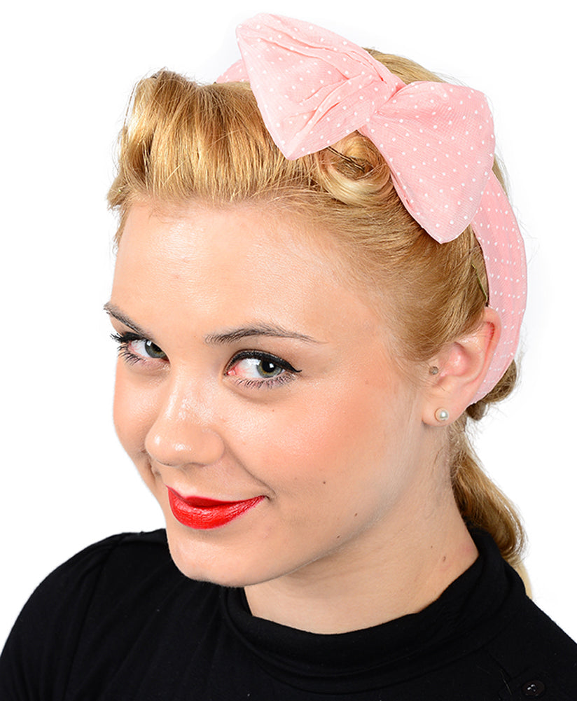 Cute_Polka_DOTS_Bow_Schleifen_Haarband_rosa