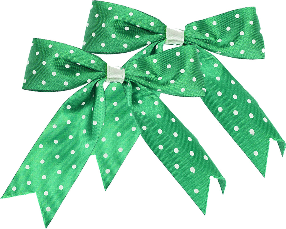 Cute_Polka_Dots_Schleifen_BOW_Haarspange_-_1_Paar_gruen