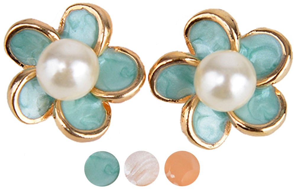 Cute_Retro_FLOWER_Perlen_Blueten_50s_OHRSTECKER_koll