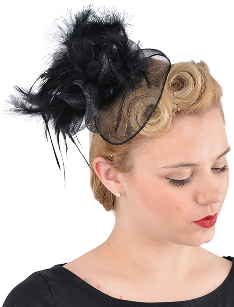 Cute_Retro_LOVINA_Feather_50s_Flower_HEADPIECE_-_Schwarz