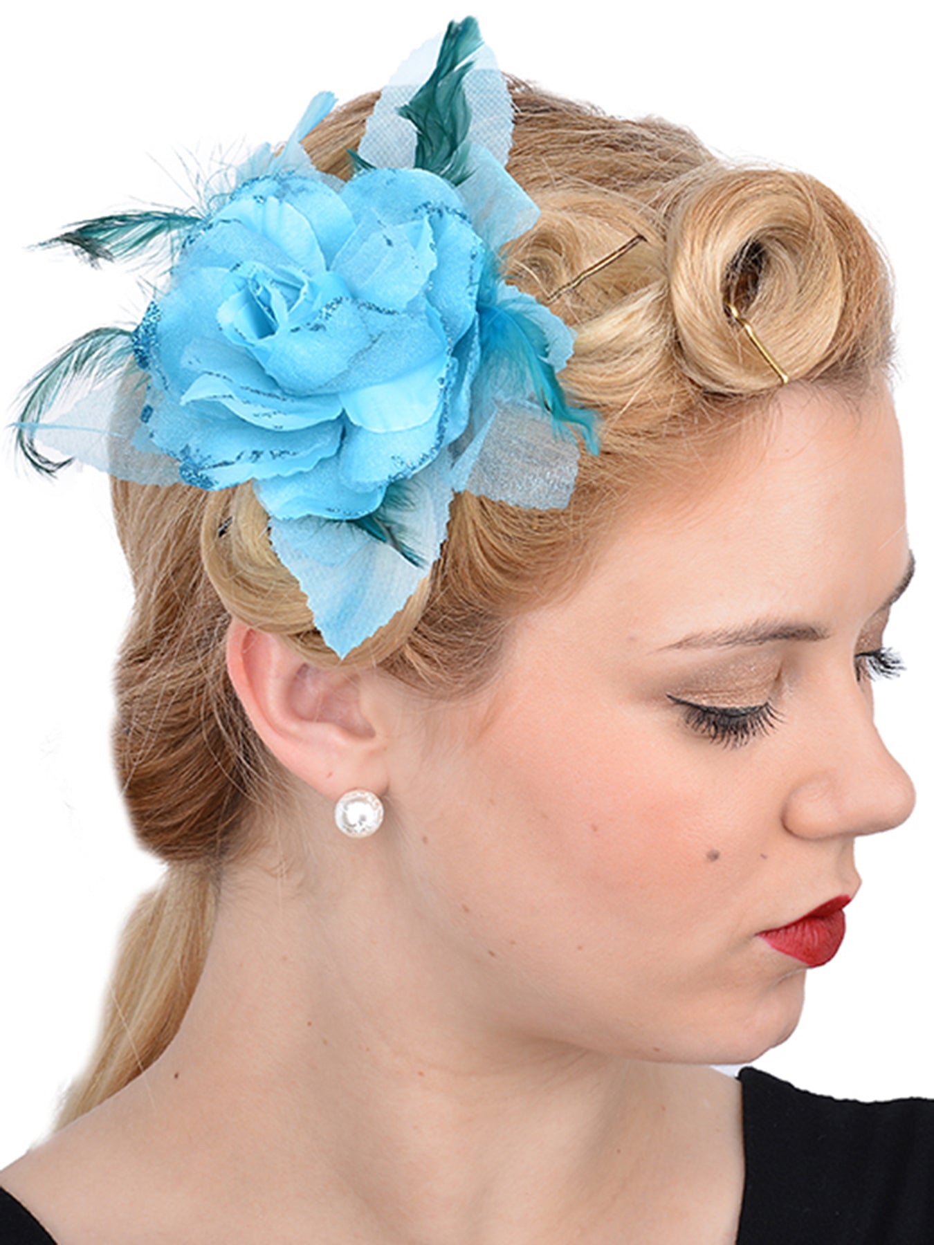 Cute_Retro_ROSES_50s_Feather_Rosen_HAARSPANGE_-_Hellblau_killer_kirsche