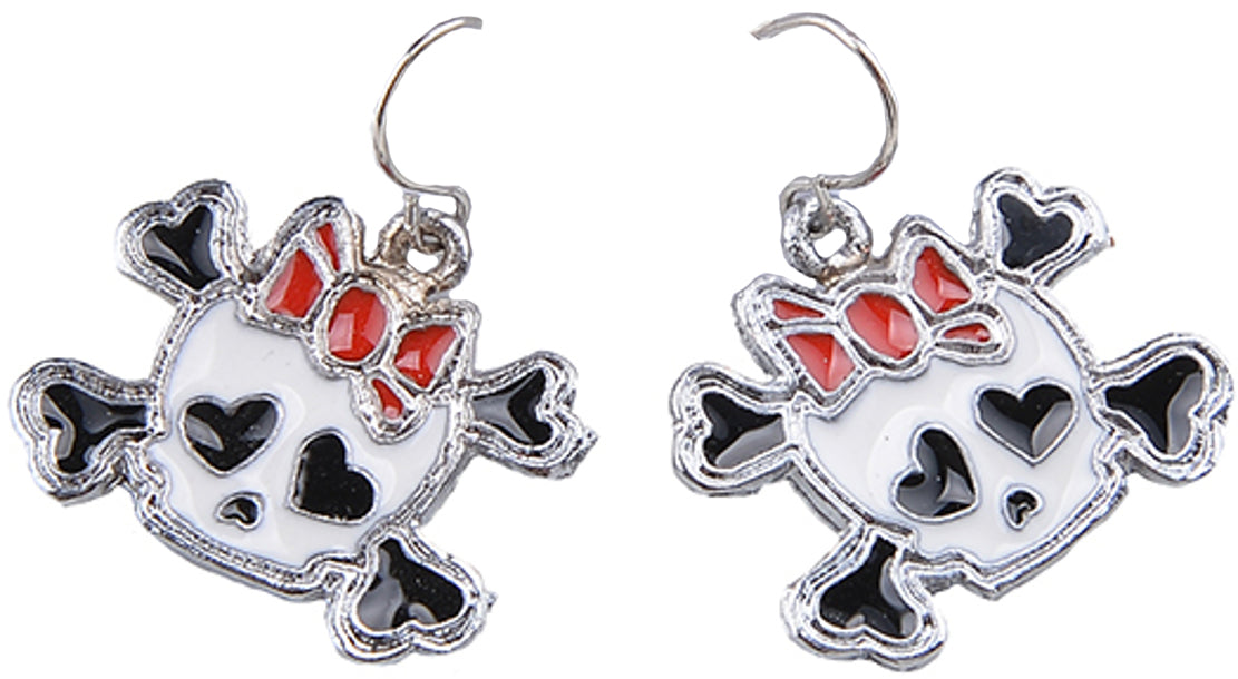 Cute_Retro_SKULL_50s_Schleifen_Heart_OHRHaeNGER_Rockabilly_rot