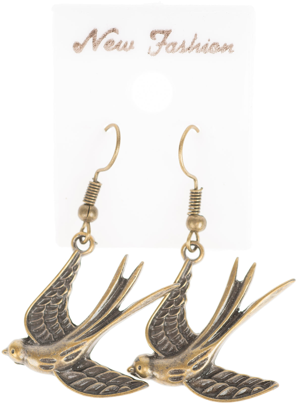 Cute_SCHWALBEN_Vintage_SWALLOW_Ohrringe_OHRHaeNGER_-_Altgoldfarben-2