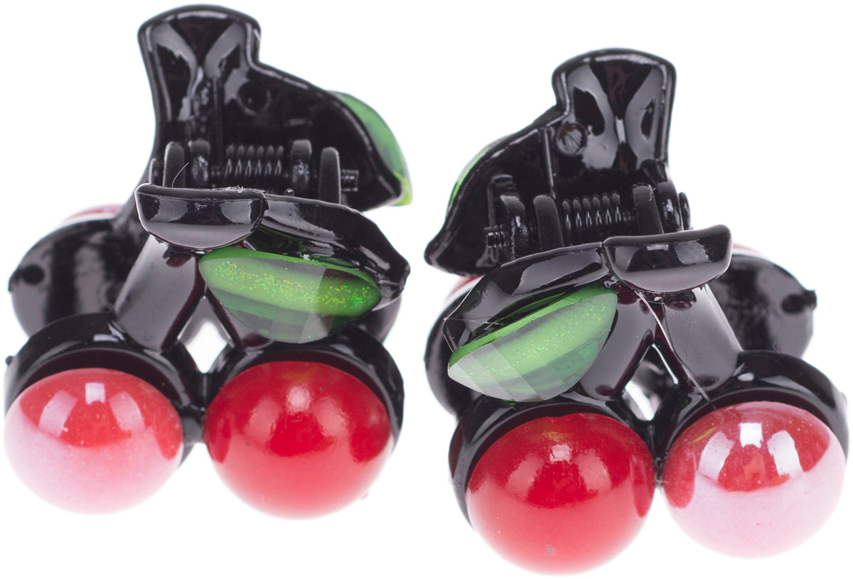 Cute_SHEMEKA_Retro_KIRSCHEN_CHERRIES_Haarklammer_Spange_-_1_Paar_rot_killer_kirsche