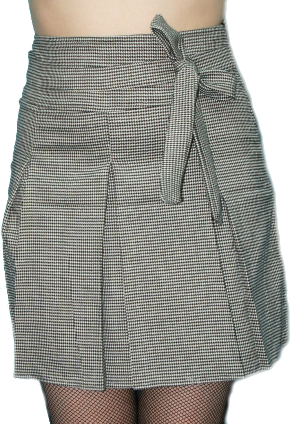DOGTOOTH_Bow_Faltenrock_-_Schwarz_Weiss