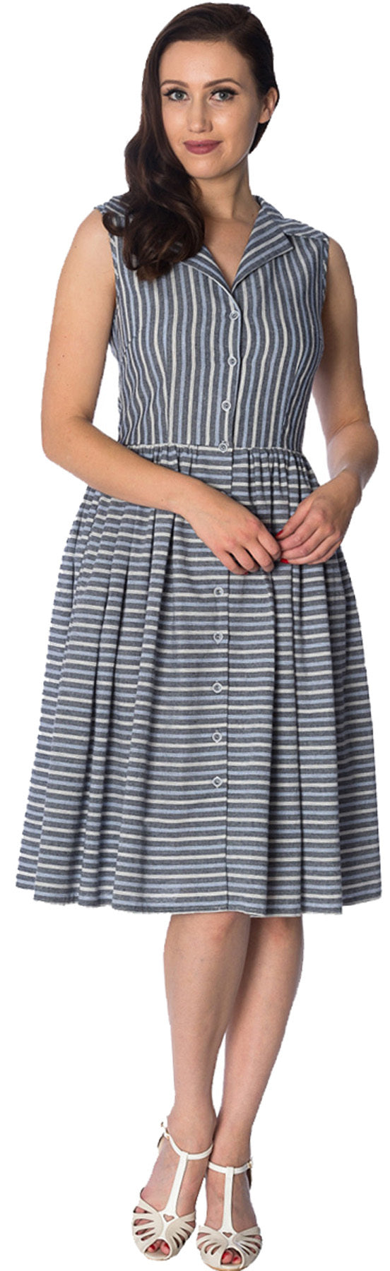 Dancing_Days_BRIGHTON_PIER_Vintage_Striped_STREIFEN_Collar_Retro_Dress_KLEID_killer_kirschehMzAWmyz0ufSn