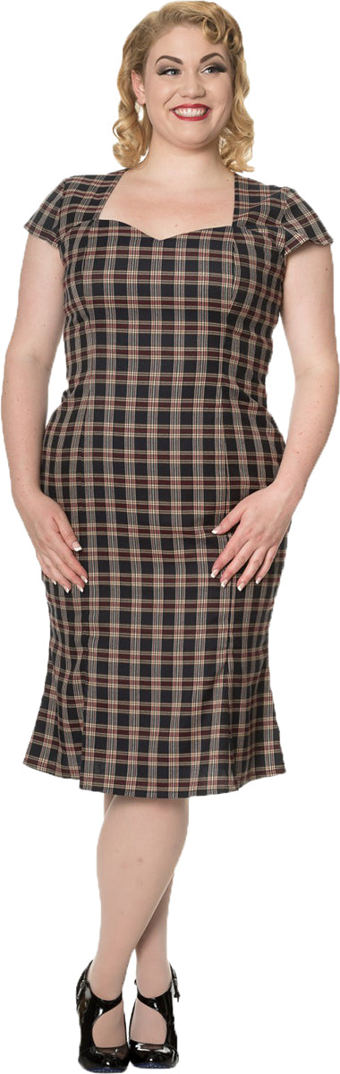 Dancing_Days_ELVIS_AINT_DEAD_Vintage_TARTAN_Pencil_Dress_KLEID_Plus_Size-2
