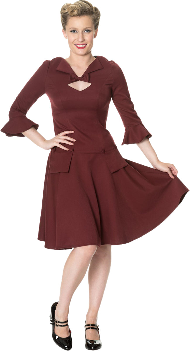 Dancing_Days_EVERLASTING_Uniform_Vintage_Dreiviertelarm_Dress_KLEID_Bordeaux-2ac91wiGChsdb4