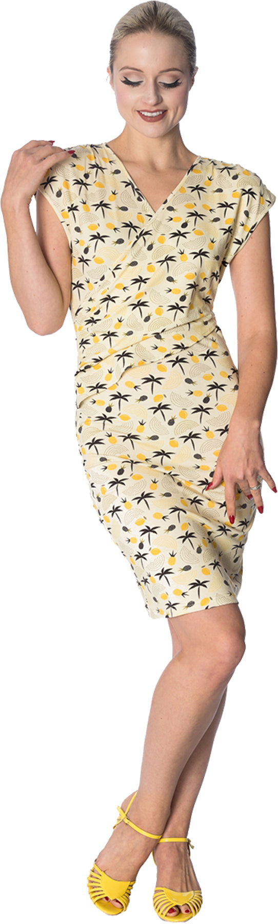 Dancing_Days_PALM_SHADE_Tropical_ANANAS_Palmen_Pencil_Dress_KLEID_killer_kirsche_1