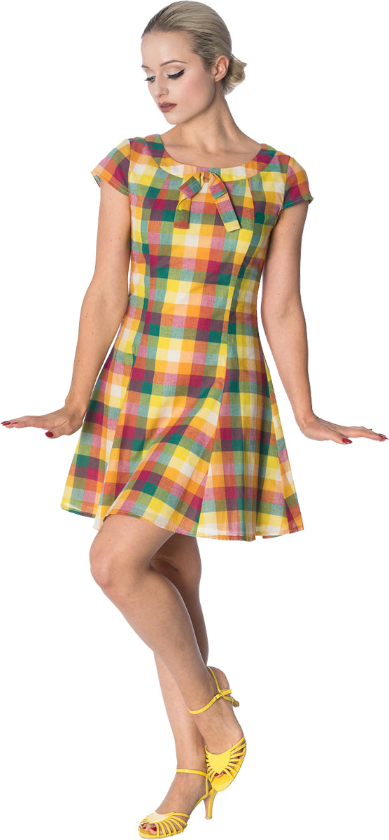 Dancing_Days_RAINBOW_CHECK_Karo_BOW_Kurzarm_MINI_Swing_Dress_KLEID-1UDWdMgl6g5SSa