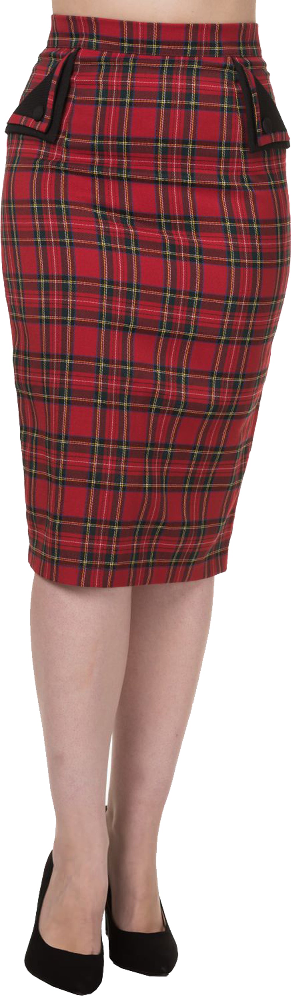 Dancing_Days_TORI_Vintage_Pocket_TARTAN_Retro_PENCIL_SKIRT_Rock