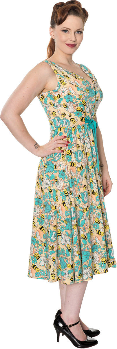 Dancing_Days_WATCHING_THE_SKIES_Bienen_Floral_Midi_SWING_DRESS_Kleid-2