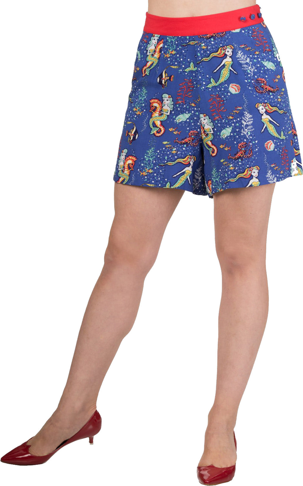 Dancing_Days_WONDER_Nautical_Sailor_Vintage_High_Waisted_SHORTS