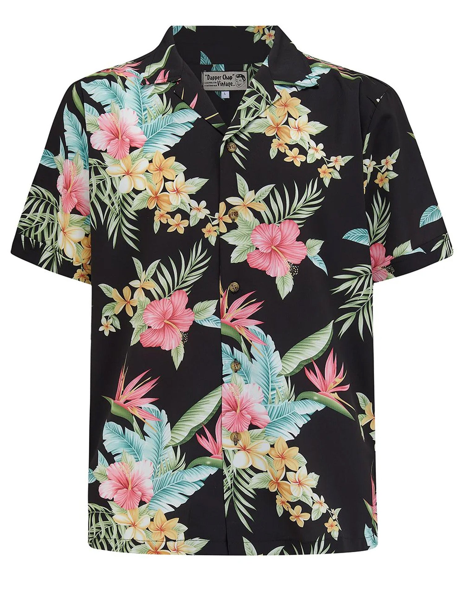 Dapper_Chap_COOPER_HONOLULU_Hawaii_Casual_50s_Hibiscus_Shirt_HEMD_Hawaiihemd_-_Schwarz