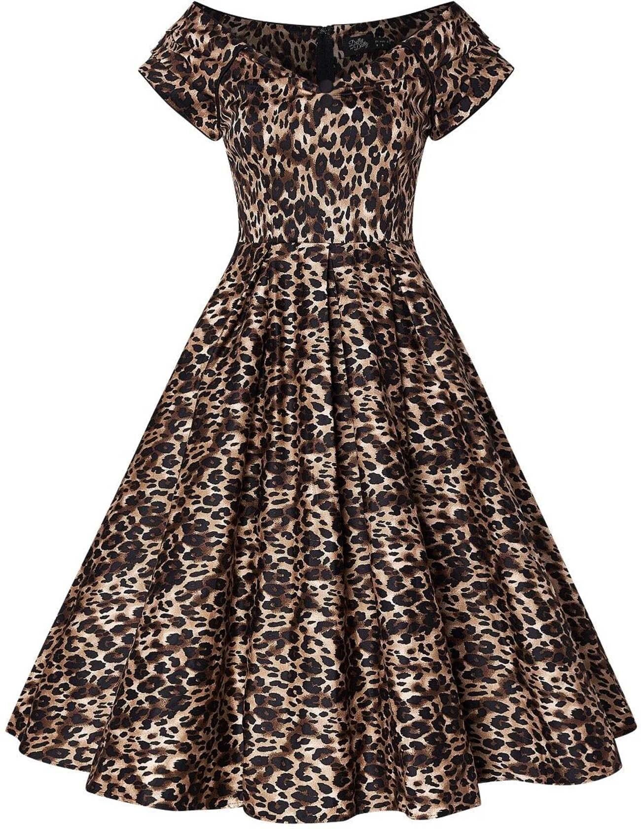 Dolly__Dotty_LILY_LEOPARD_50s_Pleated_V-Neck_Vintage_Leo_SWING_DRESS_Kleid_-_Schwarz-Braun-4ZN7sS5nW70nsS