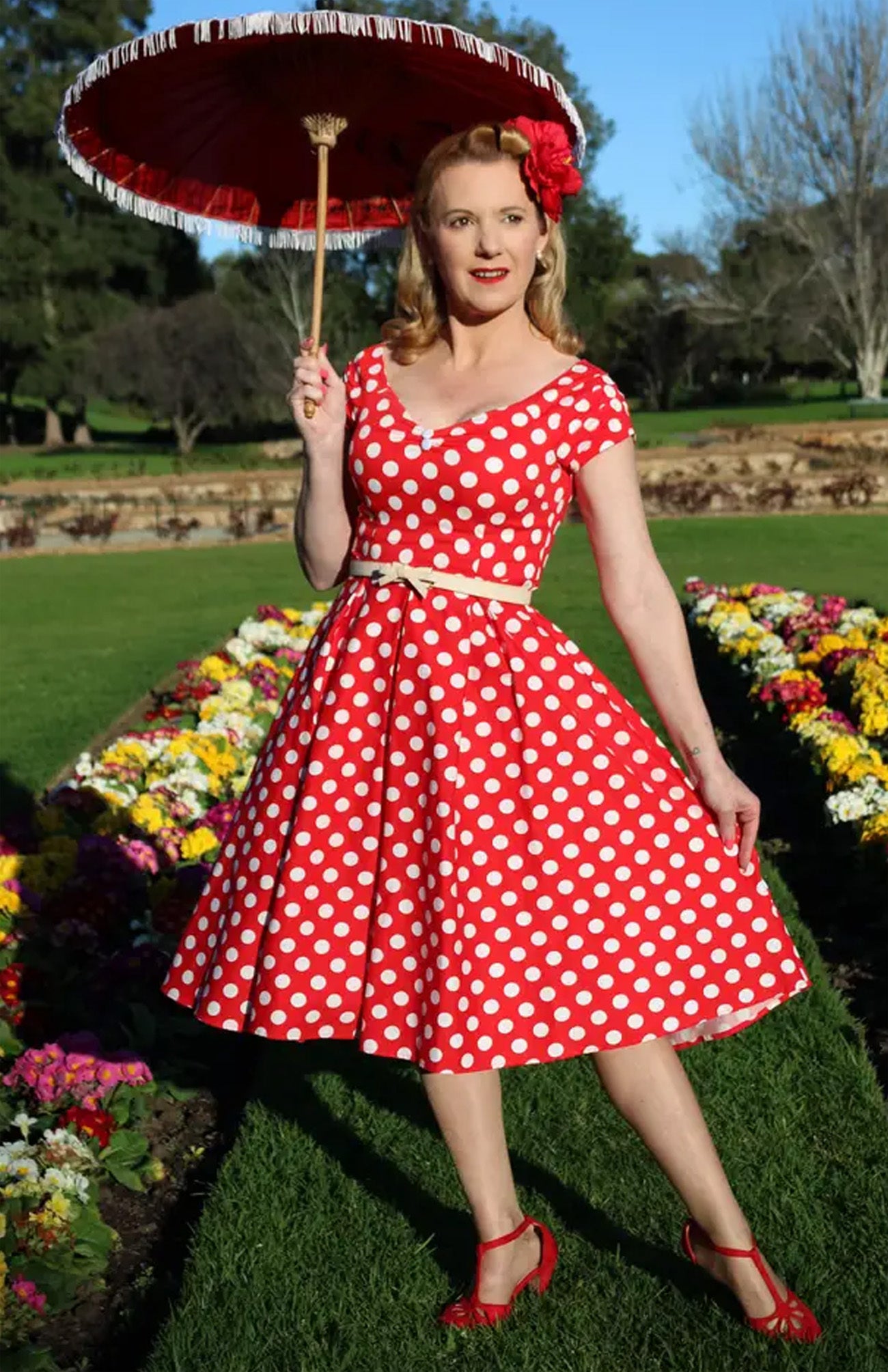 Dolly__Dotty_LILY_POLKA_DOT_Pleated_V-Neck_Punkte_SWING_DRESS_Kleid_-_Rot-3dbz5lFKSFTbNd