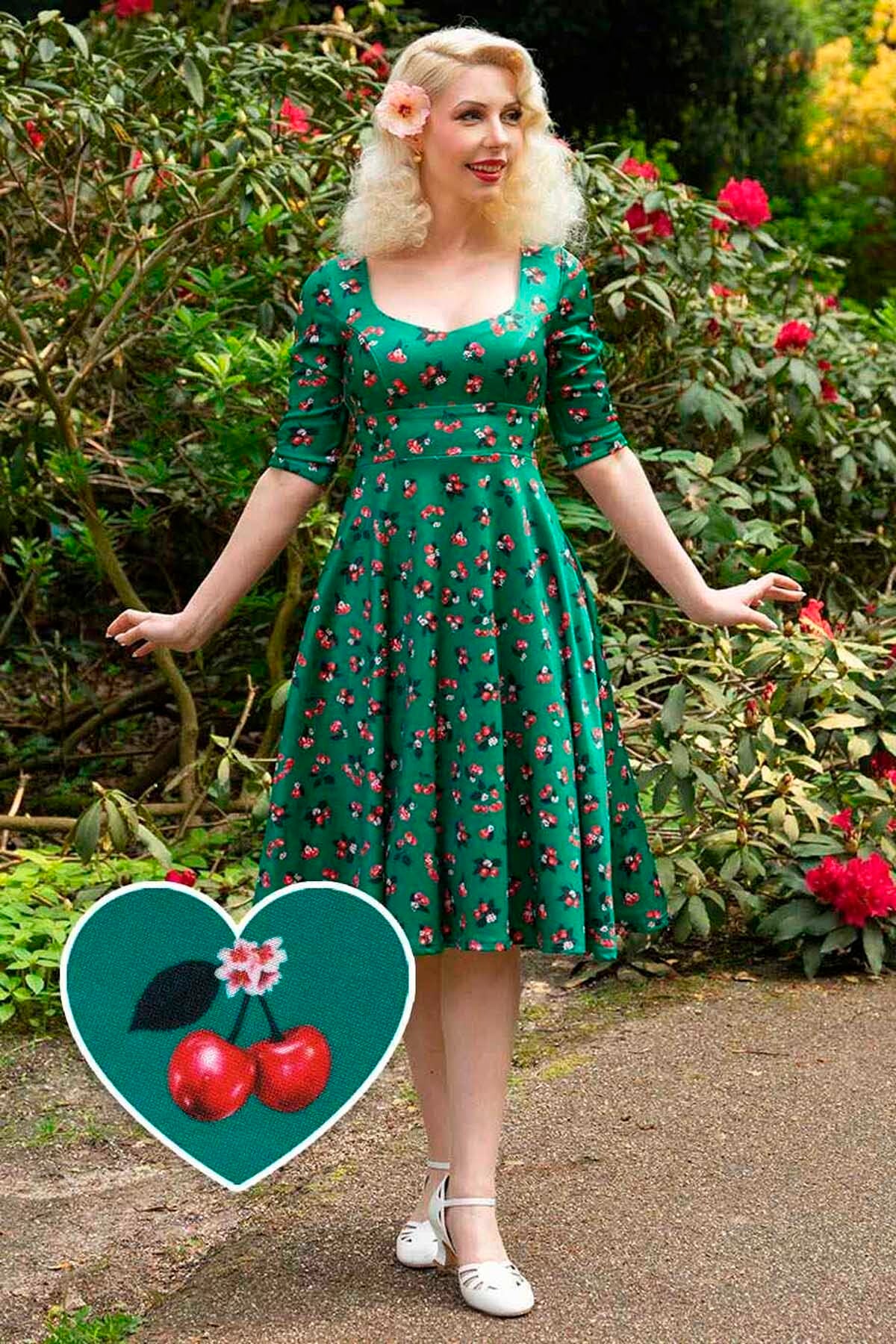Dolly__Dotty_SCARLETTE_CHERRY_Vintage_Kirschen_50s_Retro_Swing_Dress_KLEID_-_Smaragdgruen-1