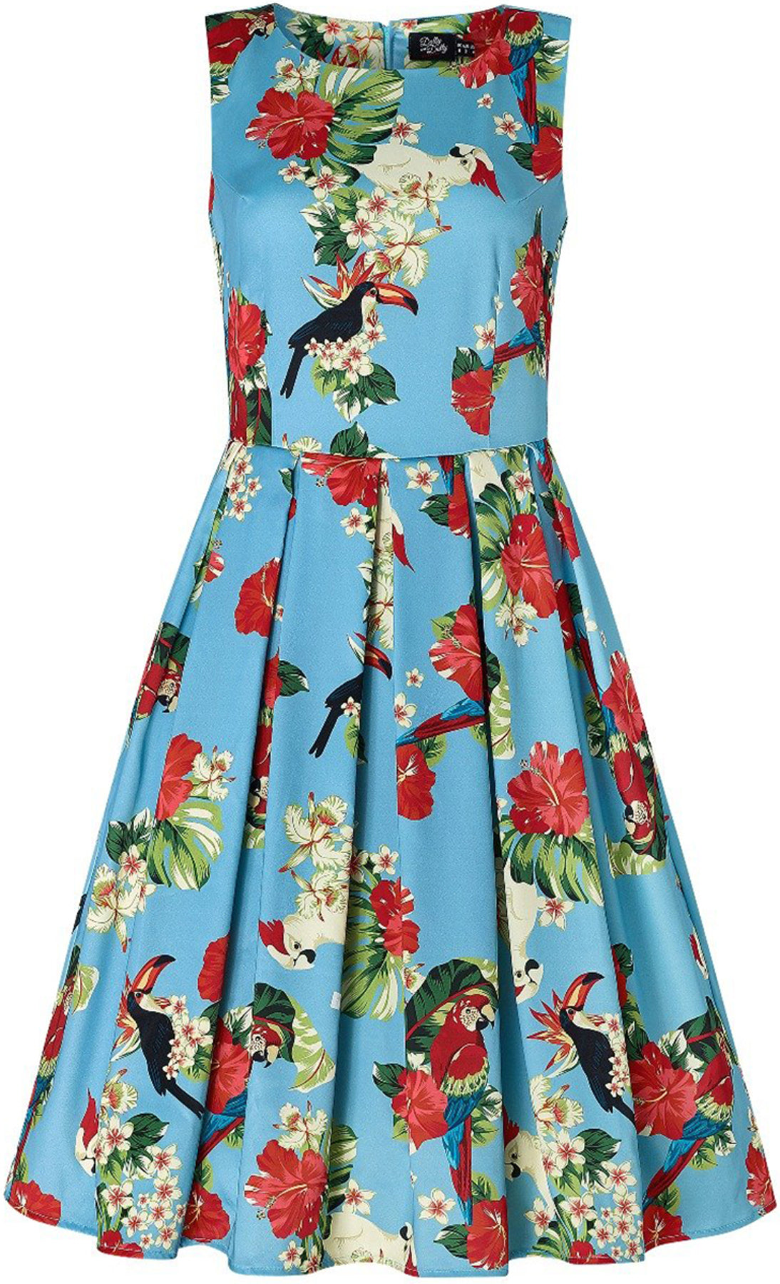 Dolly_and_Dotty_ANNIE_Tropical_PARROT_Hibiskus_Tukan_SWING_Dress_KLEID_killer_kirscheZjKsgT4UysSdT