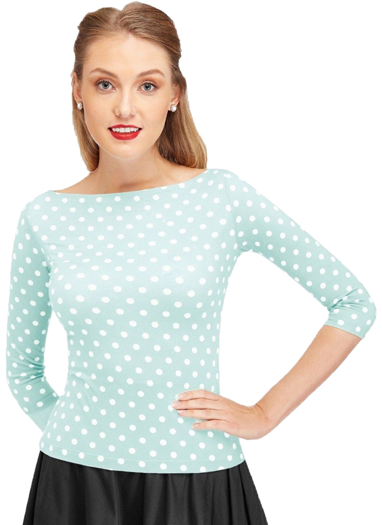 Dolly_and_Dotty_DONNA_Vintage_POLKA_DOT_Punkte_Bateau_SHIRT_Oberteil_Blau_killer_kirsche6RMEVlnRgE4ex