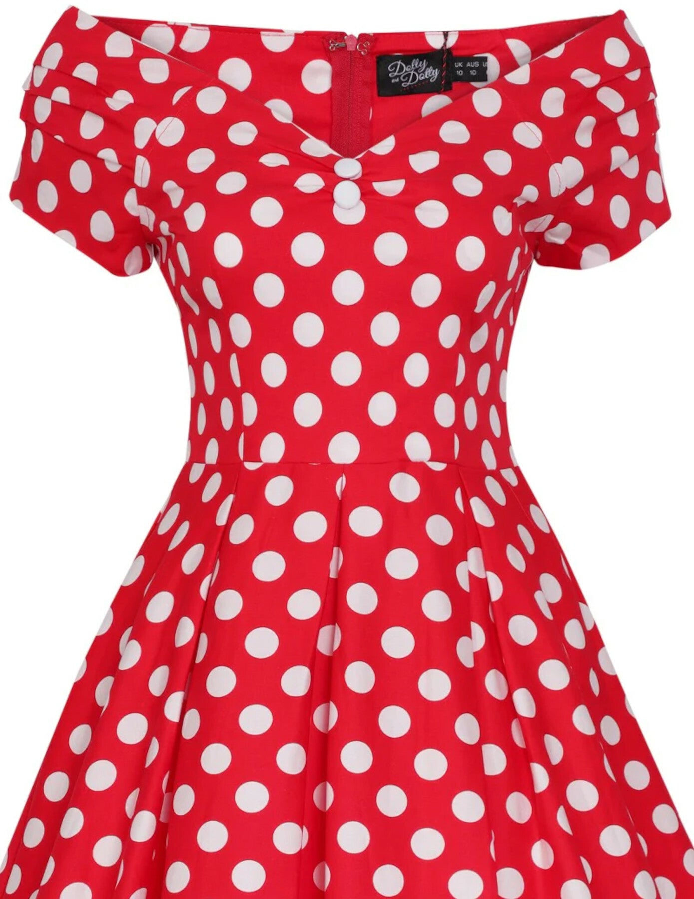 Dolly_and_Dotty_LILY_50s_POLKA_DOT_Pleated_V-Neck_SWING_DRESS_Kleid_Rot_killer_kirsche_2