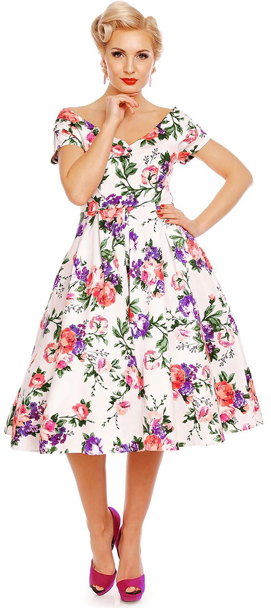Dolly_and_Dotty_Lielly_Vintage_PLEATED_Floral_Blumen_SWING_Dress_Kleid-1
