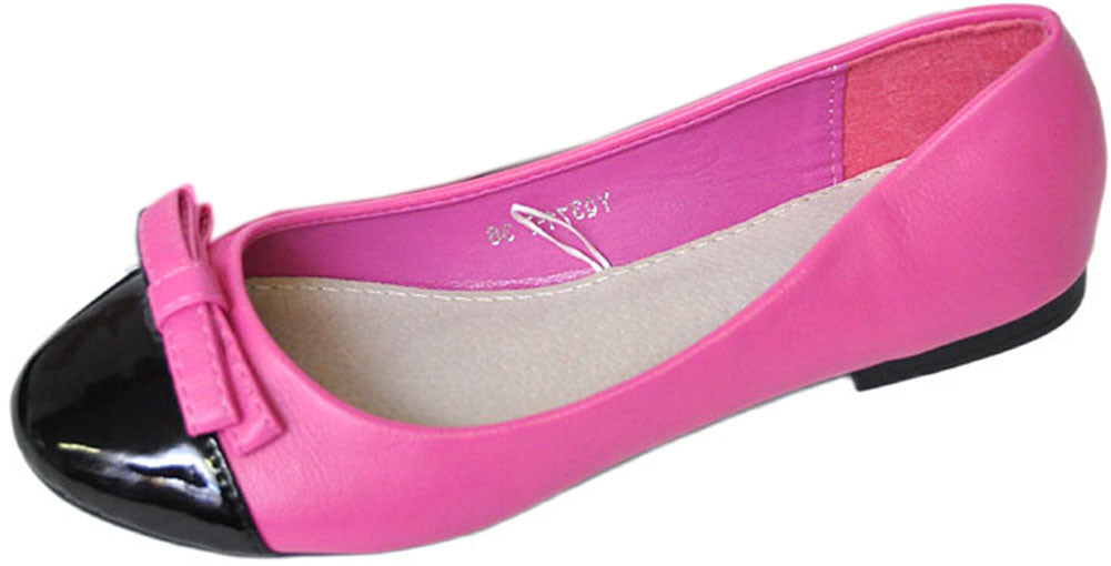 Edle_Pin_Up_BOW_Schleifen_BALLERINAS_mit_schwarzer_KAPPE_-_PinkRYziGKT9pMUCb