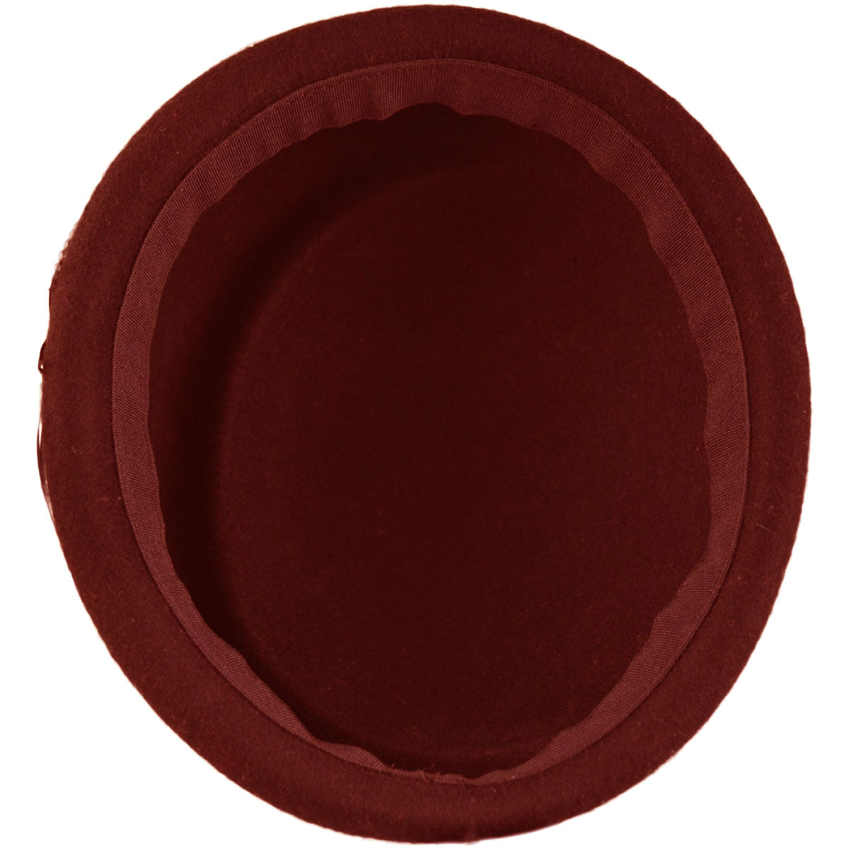Edler_50s_Vintage_Woll_Wool_Feather_HAT_Filz_FELT_Retro_PILLBOX_HUT_-_Burgunder_1