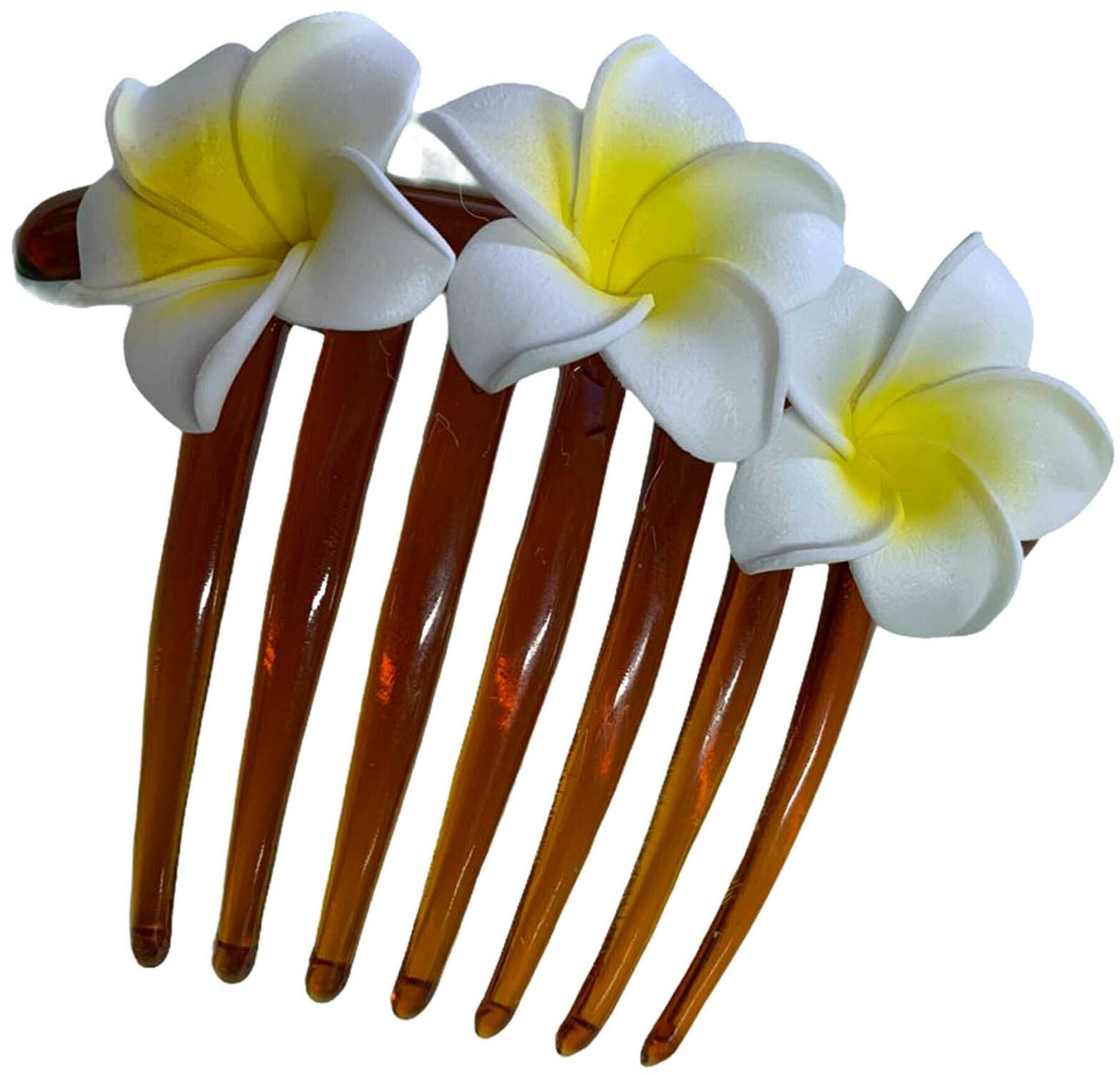 Edler_FRANGIPANI_Blueten_Tiki_Hawaii_HAARKAMM_weiss_Killer_kirscheBvzSB2O5oITzO