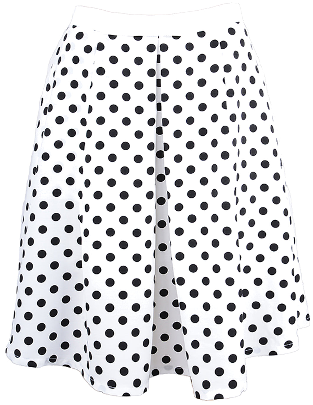 Edler_POLKA_DOTS_Punkte_Pin_Up_SWING_Skirt_Rock_Weiss