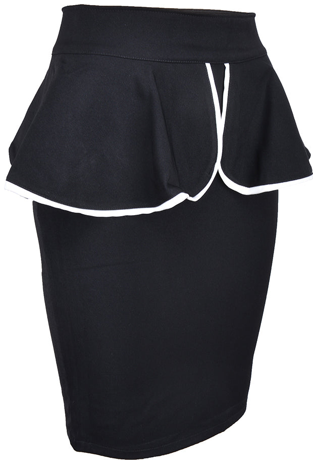 Edler_Retro_BASIC_50s_Pin_Up_PENCIL_SKIRT_Rock_-_Schwarz_killer_kirsche_2