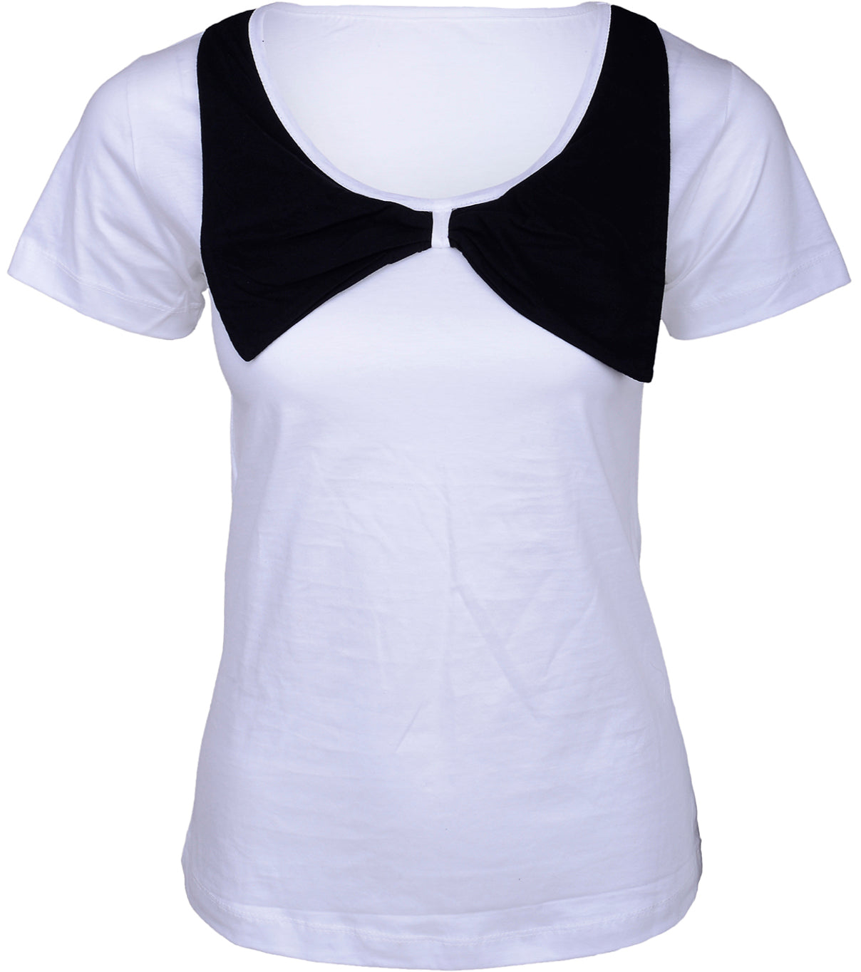 Edles_BURLESQUE_Schleifen_BOW_2-Tone_SHIRT_WeissKdsYN0wli7Stf