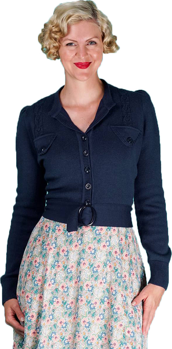 EmmyJOLLY_FINE_40s_Vintage_CROPPED_Strickjacke_CARDIGAN_Navyblau-1