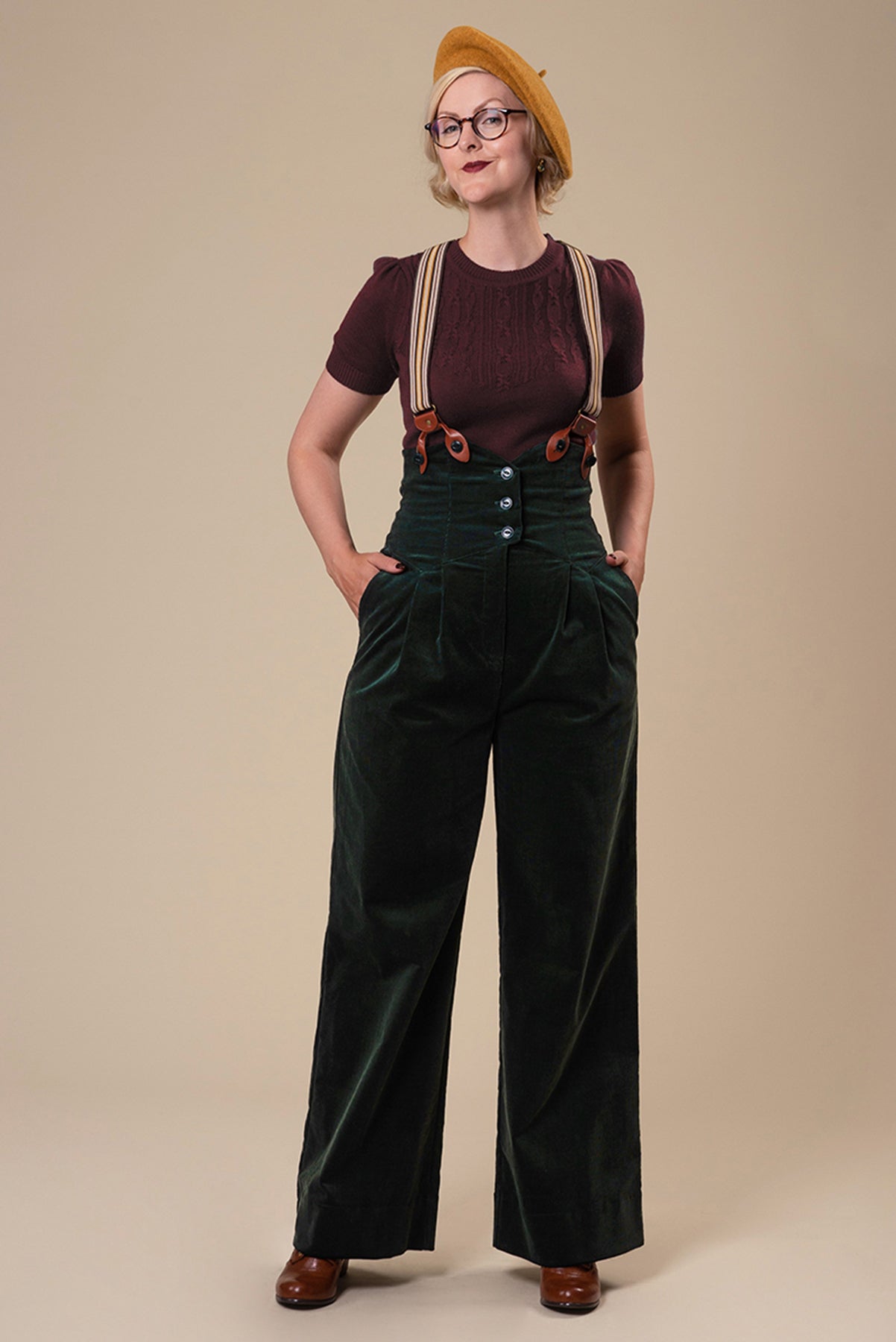 Emmy_SWEATER_GIRLS_STAPLE_Vintage_STRICK_Kurzarm_Oberteil_Shirt_PULLI_-_Weinrot_Killer_Kirsche-3