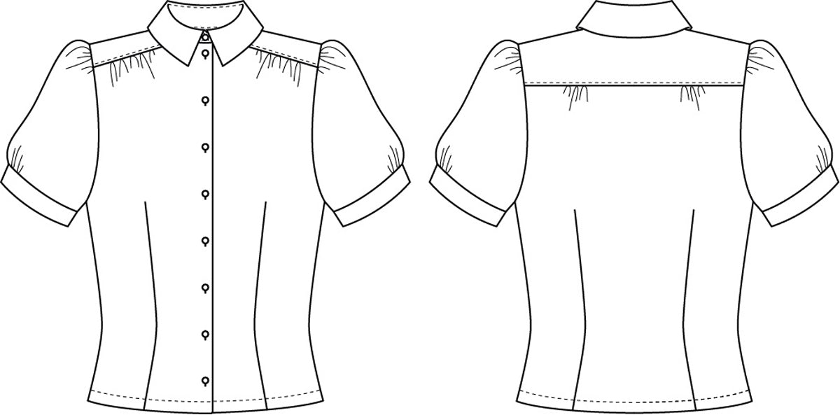 Emmy_THE_PREPPY_PROFESSOR_Vintage_Classic_40s_Kurzarm_BLUSE__Shirt_-_Bottle_Green-4