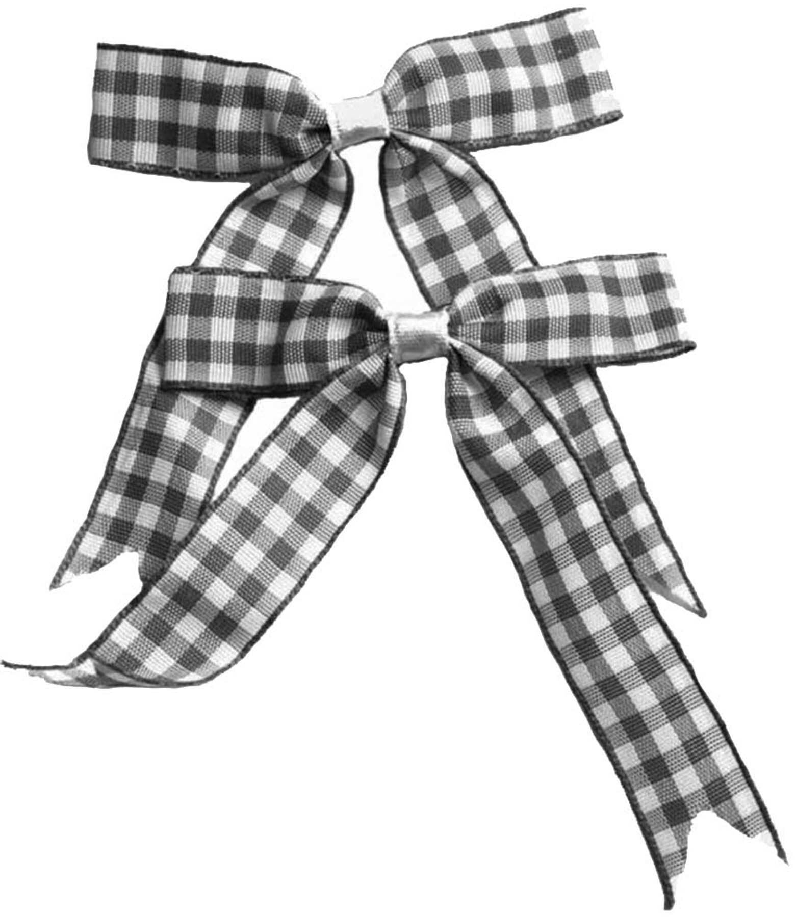 GINGHAM_Pepitamuster_SCHLEIFEN_Haarspangen_-_1_Paar_schwarz_killer_kirscheo3WOoczS4oq1o