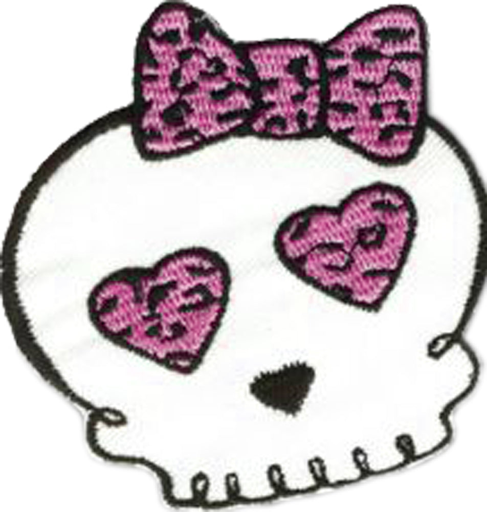 GIRLIE_Skull_LEO_Bow_Aufnaeher_Patch_7cm_pinkqghzJLChaCOyn