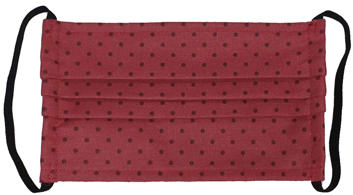 Genaehte_POLKA_DOTS_Punkte_Behelfs-Mund-Nasen-Maske_Weinrot_mit_Vlies_und_GummibandYrOzeoTEbReRs