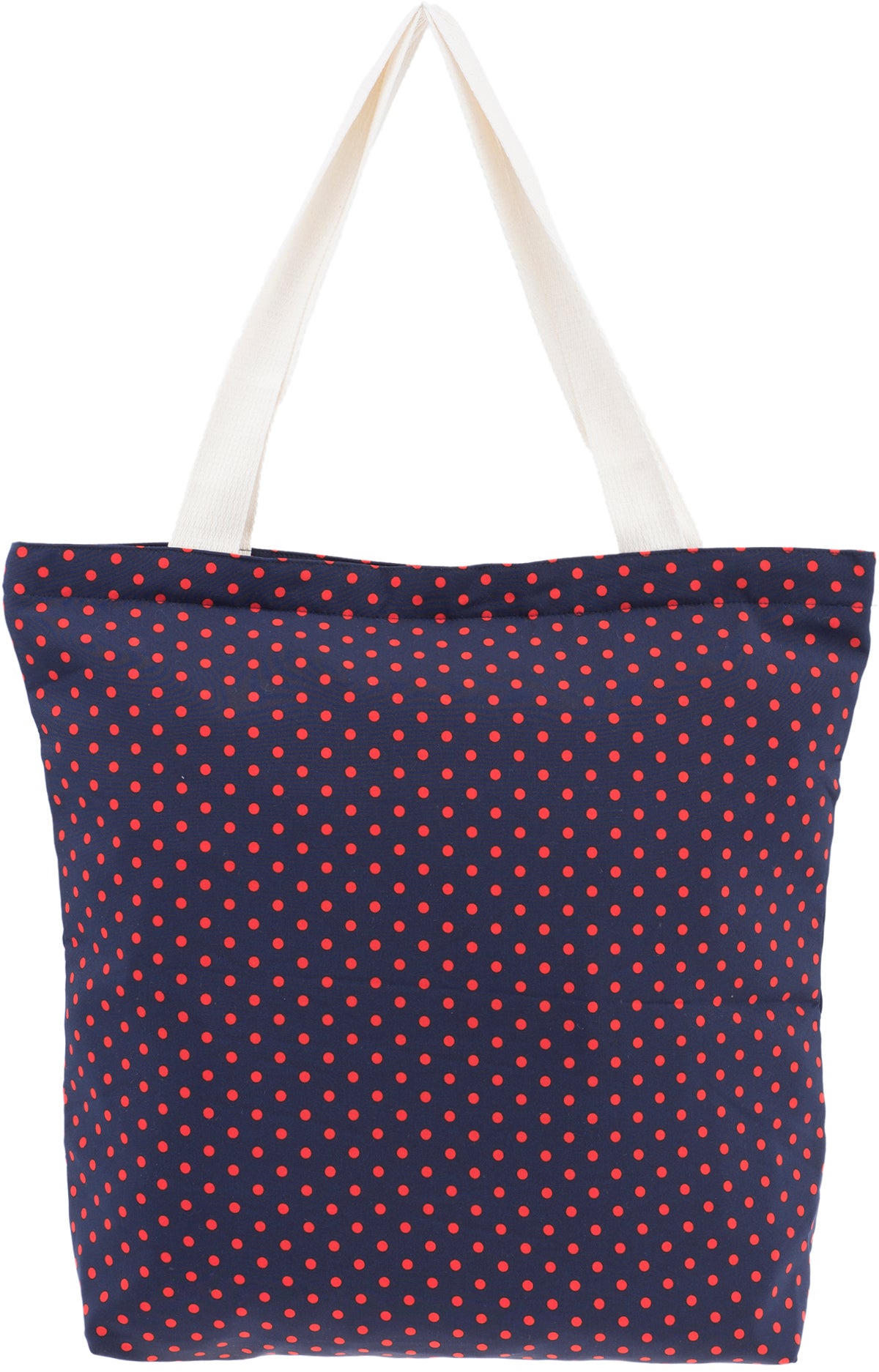 Grosse_Fifties_POLKA_DOTS_Punkte_Retro_SHOPPER_Tasche_Bag_blau