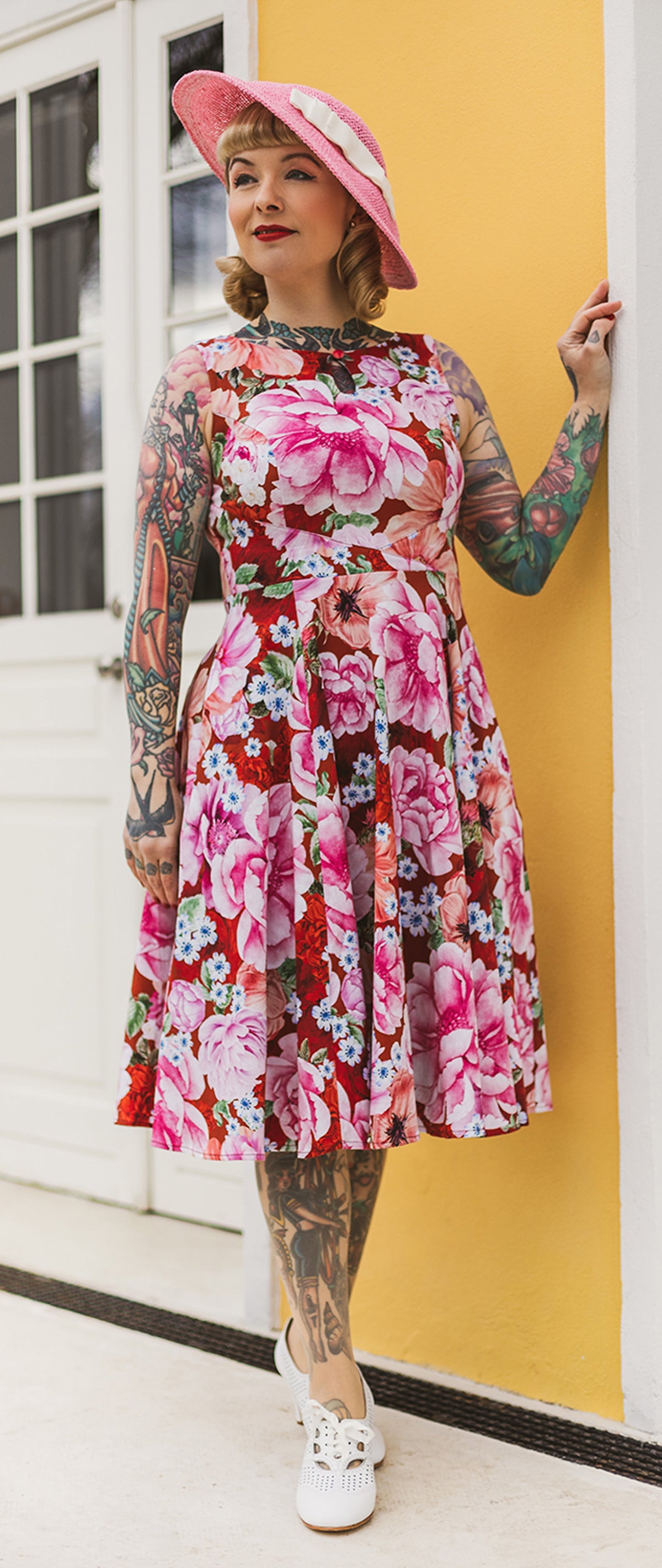 Hearts_Roses_CHARLIE_FLORAL_Sweet_Retro_Flower_CutOut_Vintage_SWING_DRESS_Kleid-4tEGz6Pec9fXie