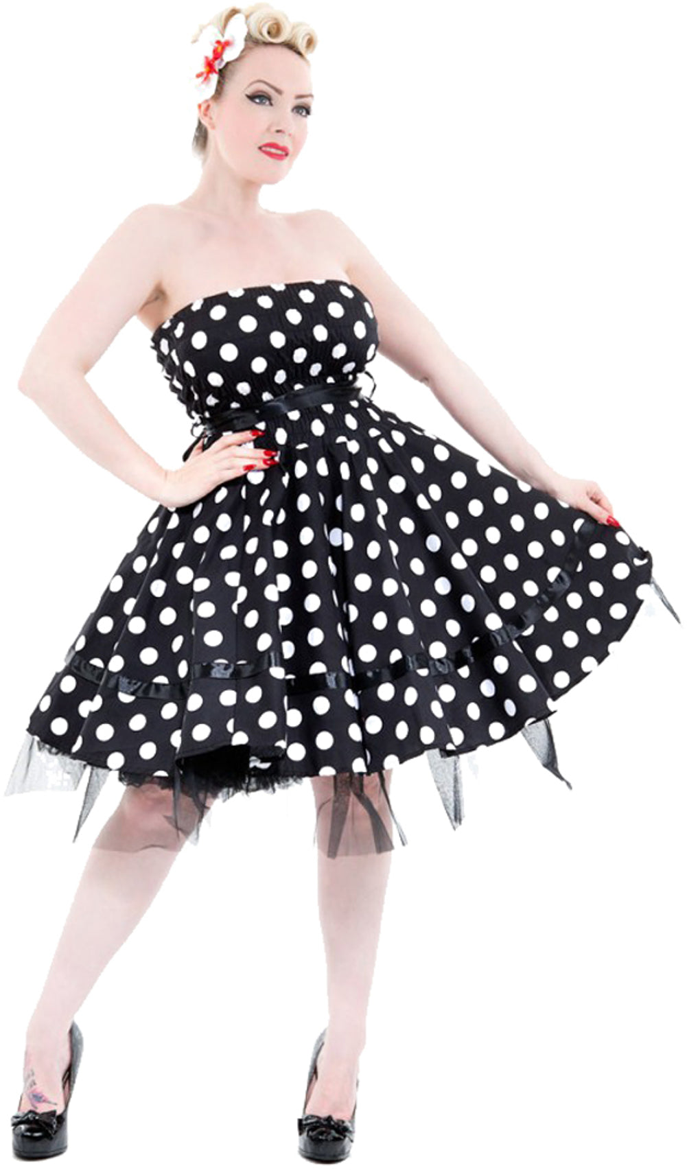 Hearts_Roses_SMOK_BANDEAU_Pin_Up_POLKA_DOTS_Punkte_PETTICOAT_Kleid