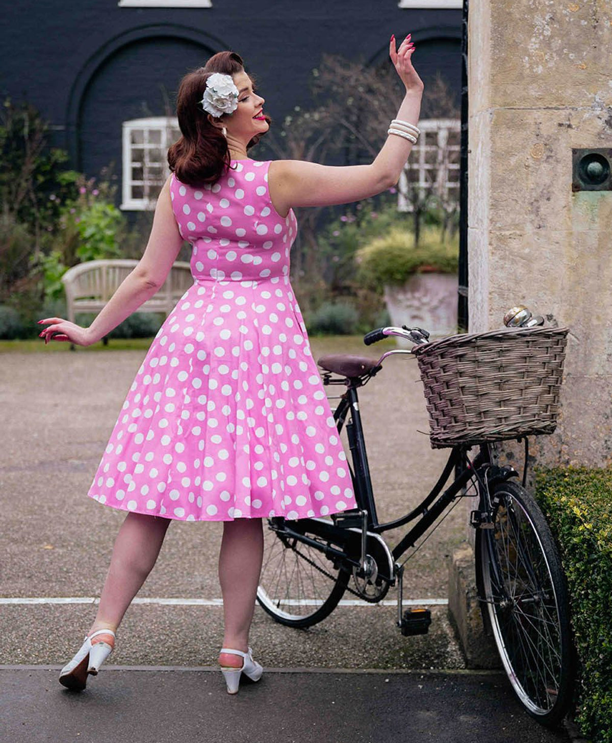 Hearts__Roses_LYRA_POLKA_DOT_Punkte_Vintage_50s_Swing_Dress_KLEID_-_Pink-4