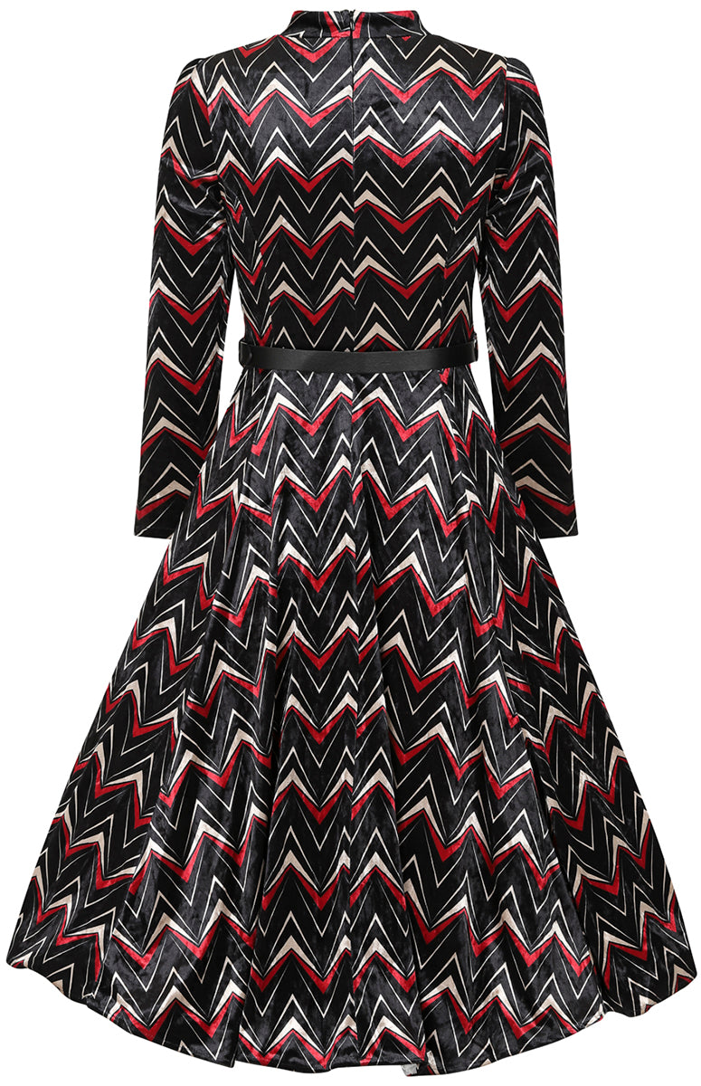 Hearts_and_Roses_CHEVRON_VELVET_Vintage_SAMT_Zickzack_SWING_DRESS_Kleid-4